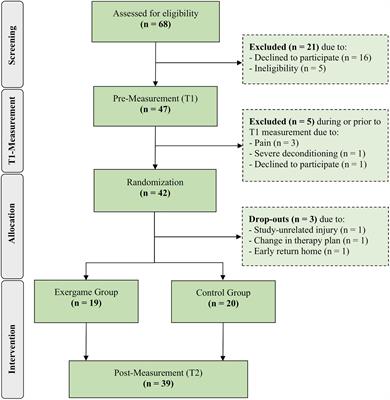 Feasibility of Cognitive-Motor Exergames in Geriatric Inpatient Rehabilitation: A Pilot Randomized Controlled Study